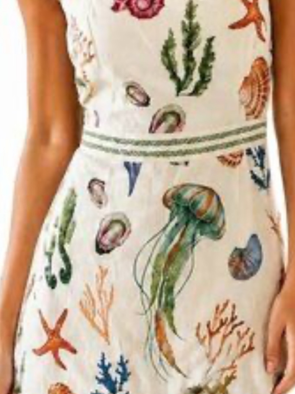 NWT Beautiful Caroline Constas 🐚 Sea Print seashells octopus Mini Dress S